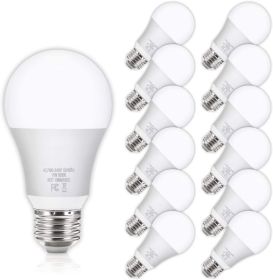 12Pack A19 LED Light Bulbs 100 Watt Equivalent 5000K Daylight White, No Flicker E26 Medium Screw Base Bulbs, 1100Lumens, Non Dimmable