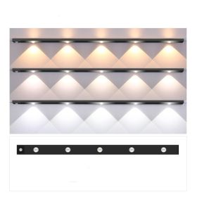 Rechargeable Cat's Eye Hill Corrugated Light Strip (Color: Black, size: 30cm)