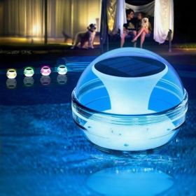 Swimming Pool Lights Solar Floating Light With Multi-Color LED Waterproof Outdoor Garden Lights 6pcs,IPX7 Waterproof Rechargeable Color Changing (Option: 1PCS)